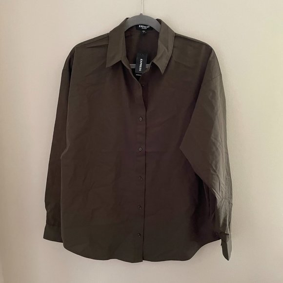 Express Poplin Boyfriend Portofino Shirt - Picture 1 of 4